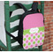 Pink & Green Dots Kids Backpack - In Context
