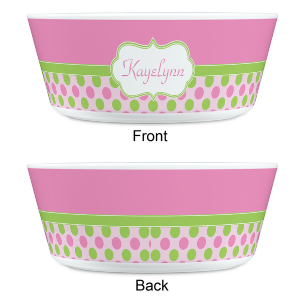 Pink & Green Dots Kids Bowls - APPROVAL