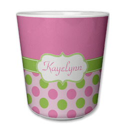 Pink & Green Dots Plastic Tumbler 6oz (Personalized)