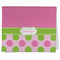 Pink & Green Dots Kitchen Towel - Poly Cotton - Folded Half