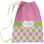 Pink & Green Dots Laundry Bag (Personalized)
