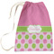 Pink & Green Dots Laundry Bag - Large (Personalized)