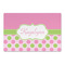 Pink & Green Dots Large Rectangle Car Magnets- Front/Main/Approval