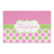 Pink & Green Dots Large Rectangle Car Magnet (Personalized)