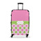 Pink & Green Dots Large Travel Bag - With Handle