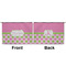 Pink & Green Dots Large Zipper Pouch Approval (Front and Back)