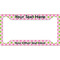 Pink & Green Dots License Plate Frame - Style A