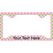 Pink & Green Dots License Plate Frame - Style C