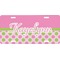 Pink & Green Dots License Plate