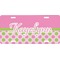Pink & Green Dots Front License Plate (Personalized)