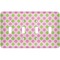 Pink & Green Dots Light Switch Cover (4 Toggle Plate)