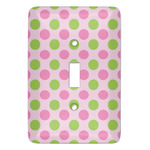 Pink & Green Dots Light Switch Cover (Single Toggle)