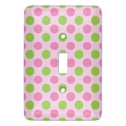Pink & Green Dots Light Switch Cover (Personalized)