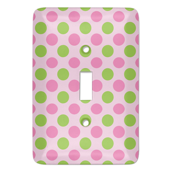 Custom Pink & Green Dots Light Switch Cover