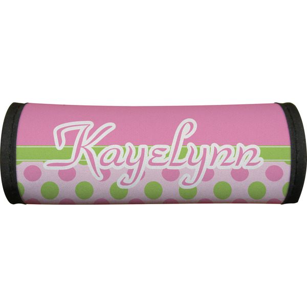 Pink & Green Dots Luggage Handle Wrap