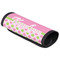 Pink & Green Dots Luggage Handle Wrap (Angle)