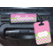 Pink & Green Dots Luggage Wrap & Tag