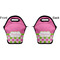 Pink & Green Dots Lunch Bag - Front and Back