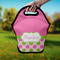 Pink & Green Dots Lunch Bag - Hand