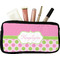 Pink & Green Dots Makeup / Cosmetic Bag - Small (Personalized)