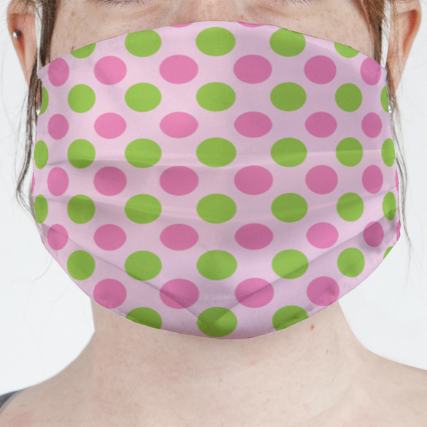 Custom Pink & Green Dots Face Mask Cover