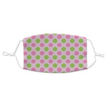 Pink & Green Dots Adult Cloth Face Mask