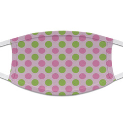 Pink & Green Dots Cloth Face Mask (T-Shirt Fabric) (Personalized)