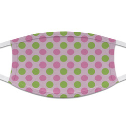 Pink & Green Dots Cloth Face Mask (T-Shirt Fabric)