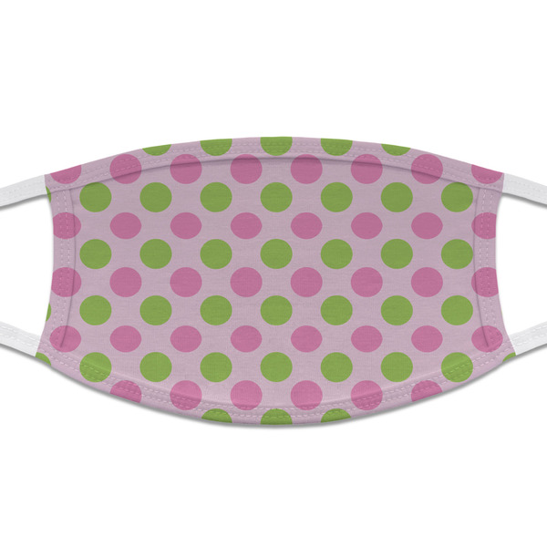 Custom Pink & Green Dots Cloth Face Mask (T-Shirt Fabric)