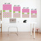 Pink & Green Dots Matte Poster - Sizes