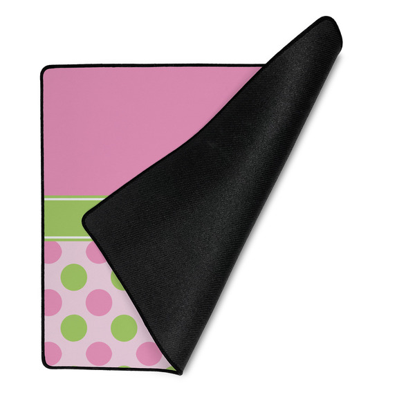 Pink & Green Dots Medium Gaming Mats - FRONT W/FOLD