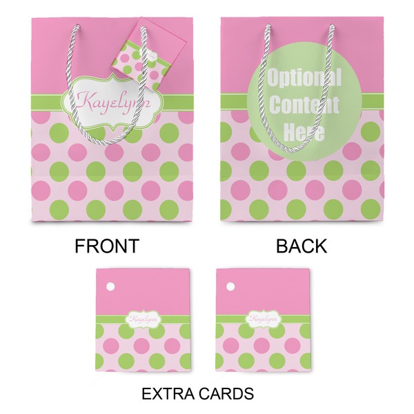 Pink & Green Dots Medium Gift Bag - Approval