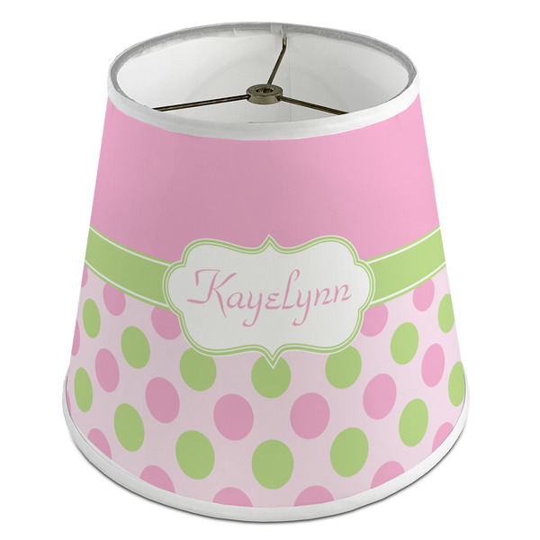Custom Pink & Green Dots Empire Lamp Shade (Personalized)