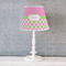 Pink & Green Dots Poly Film Empire Lampshade - Lifestyle