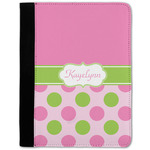 Pink & Green Dots Notebook Padfolio w/ Name or Text