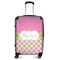 Pink & Green Dots Medium Travel Bag - With Handle