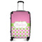 Pink & Green Dots Suitcase - 24" Medium - Checked (Personalized)