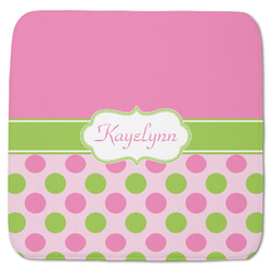 Pink & Green Dots Memory Foam Bath Mat - 48"x48" (Personalized)