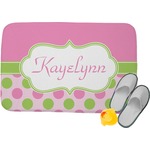 Pink & Green Dots Memory Foam Bath Mat (Personalized)