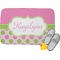 Pink & Green Dots Memory Foam Bath Mat (Personalized)