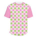Pink & Green Dots Men's Crew T-Shirt