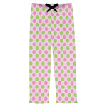 Pink & Green Dots Mens Pajama Pants - S