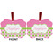Pink & Green Dots Metal Benilux Ornament - Front and Back (APPROVAL)