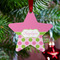 Pink & Green Dots Metal Star Ornament - Lifestyle