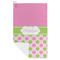 Pink & Green Dots Microfiber Golf Towels - FOLD
