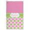 Pink & Green Dots Microfiber Golf Towel - Large (Personalized)