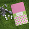 Pink & Green Dots Microfiber Golf Towels - LIFESTYLE