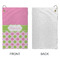 Pink & Green Dots Microfiber Golf Towels - Small - APPROVAL