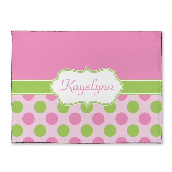 Custom Pink & Green Dots Microfiber Screen Cleaner (Personalized)