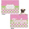 Pink & Green Dots Microfleece Dog Blanket - Regular - Front & Back